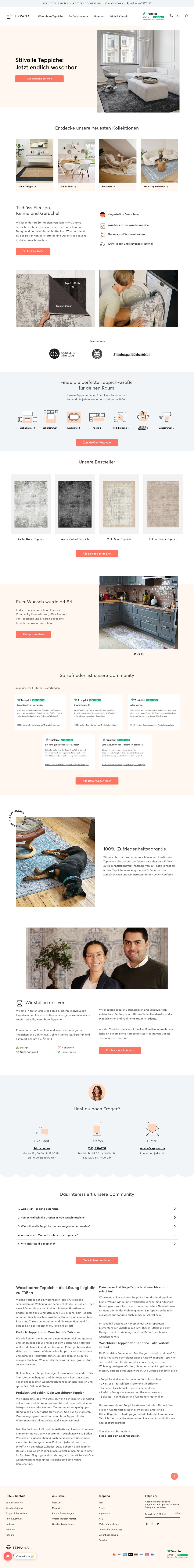 Waschbare Teppiche: Große Auswahl an traumhaften Designs desktop landing page