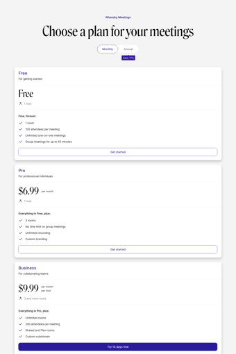 Whereby landing page