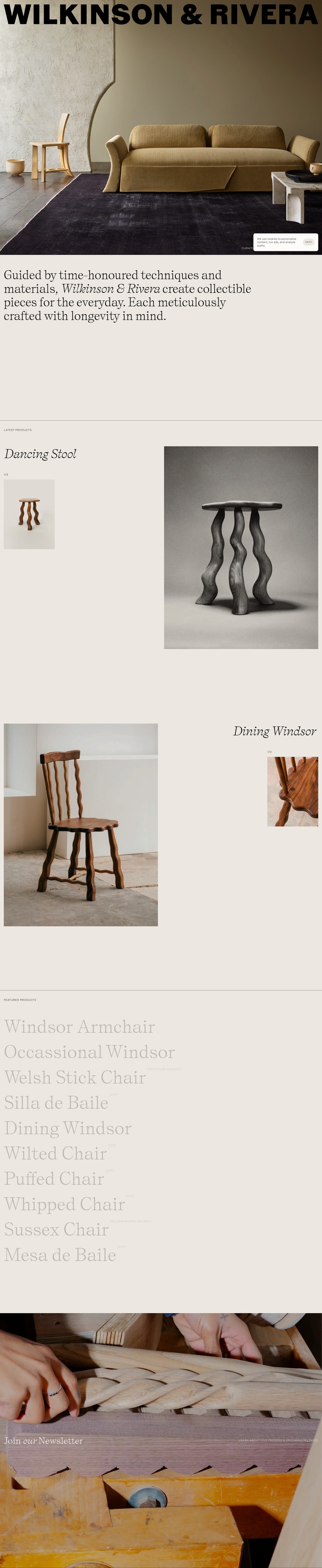 Wilkinson & Rivera desktop landing page