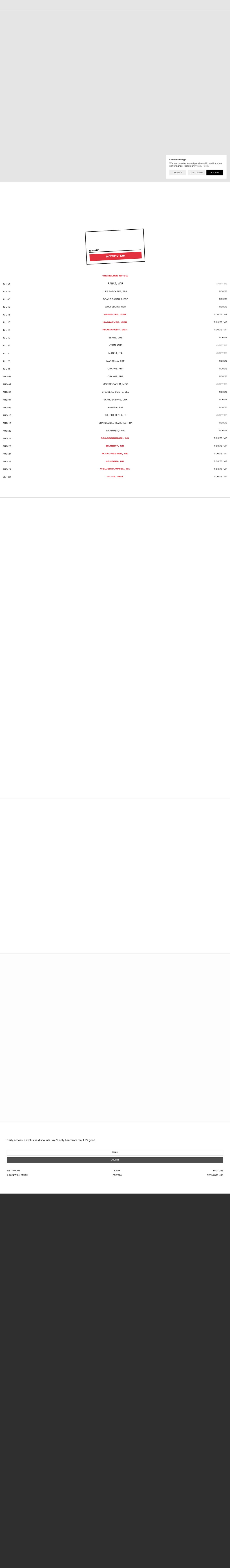 WILL SMITH desktop landing page