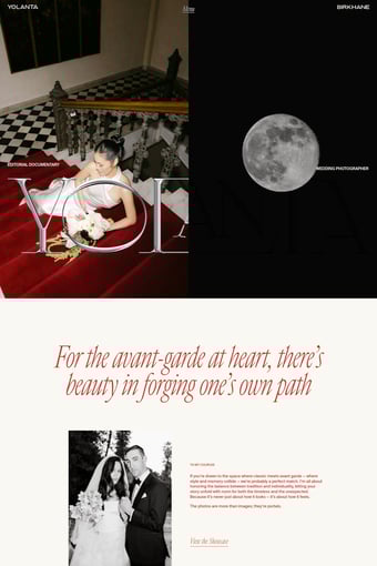 Yolanta Birkhane Studio landing page