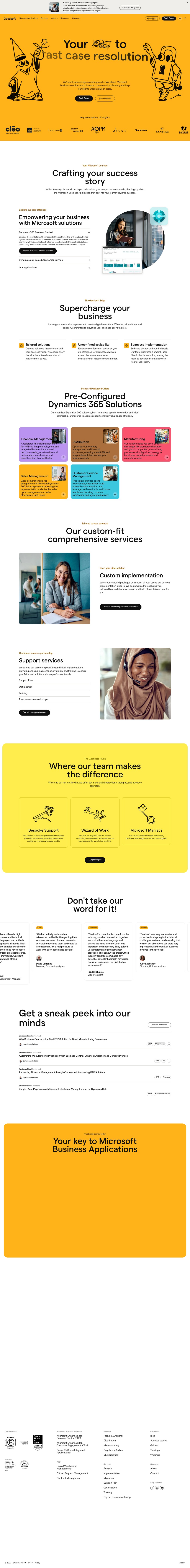 Your key to Microsoft Business Applications desktop landing page