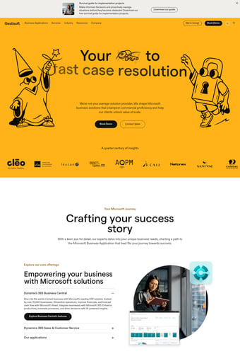 Your key to Microsoft Business Applications landing page