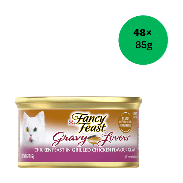 Fancy Feast Gravy Lovers Chicken Feast In Grilled Chicken Gravy Wet Cat Food - 85g X 48
