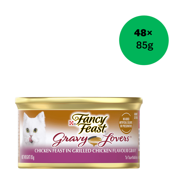 Fancy Feast Gravy Lovers Chicken Feast In Grilled Chicken Gravy Wet Cat Food - 85g X 48
