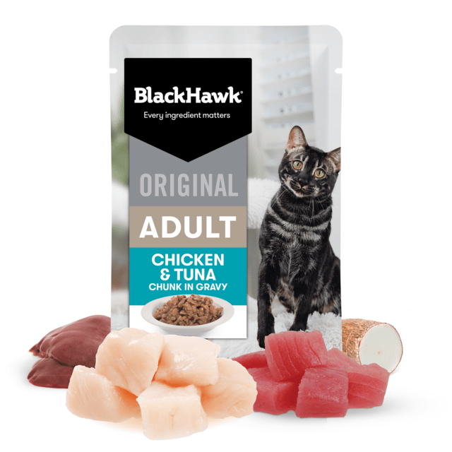Black Hawk Original Adult Chicken & Tuna In Gravy Wet Cat Food - 85g X 48