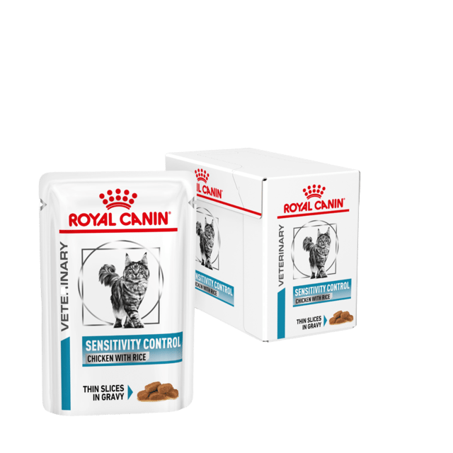 Royal Canin Vet Sensitivity Control Chicken & Rice Wet Cat Food Pack - 85g X 96