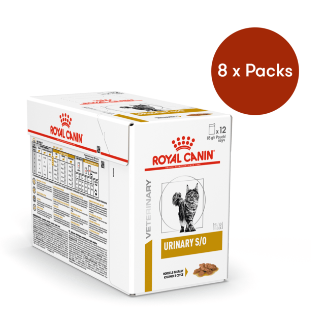 Royal Canin Vet Urinary S/O Wet Cat Food Pack - 85g X 96