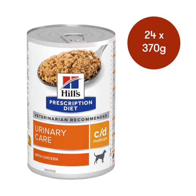 Hill's Prescription Diet C/D Multicare Urinary Care With Chicken Canned Wet Dog Food - 370Gx24