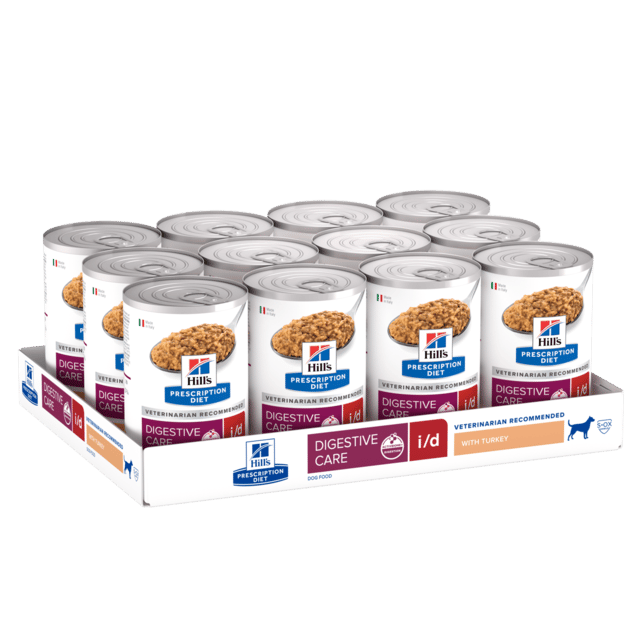 Hill's Prescription Diet I/D Digestive Care With Turkey Canned Wet Dog Food - 360Gx12