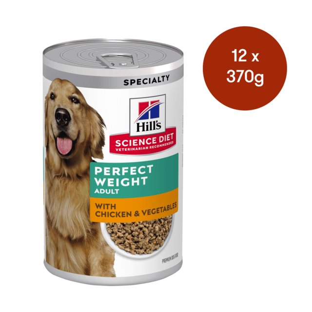 Hill's Science Diet Adult Perfect Weight With Chicken & Vegetables Canned Wet Dog Food - 370Gx12
