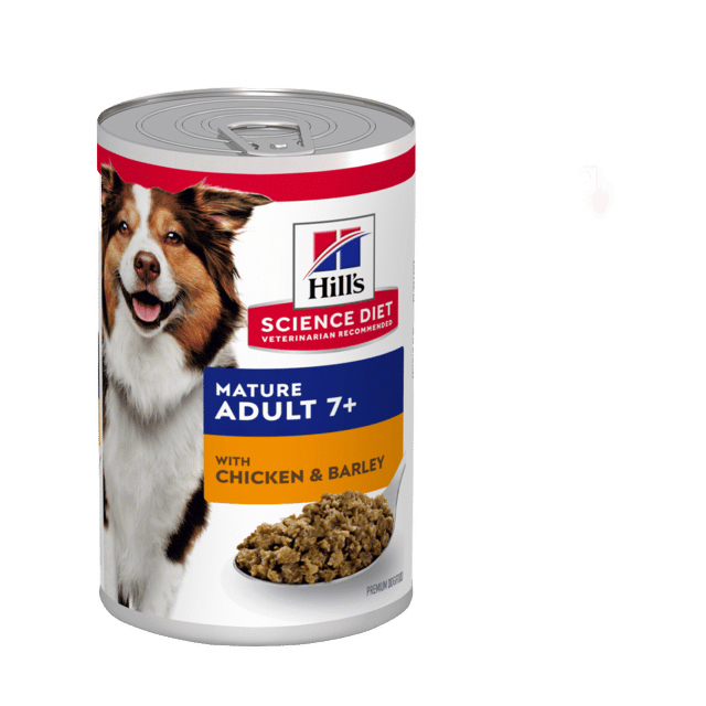 Hill's Science Diet Adult 7+ With Chicken & Barley Canned Senior Wet Dog Food - 370Gx12