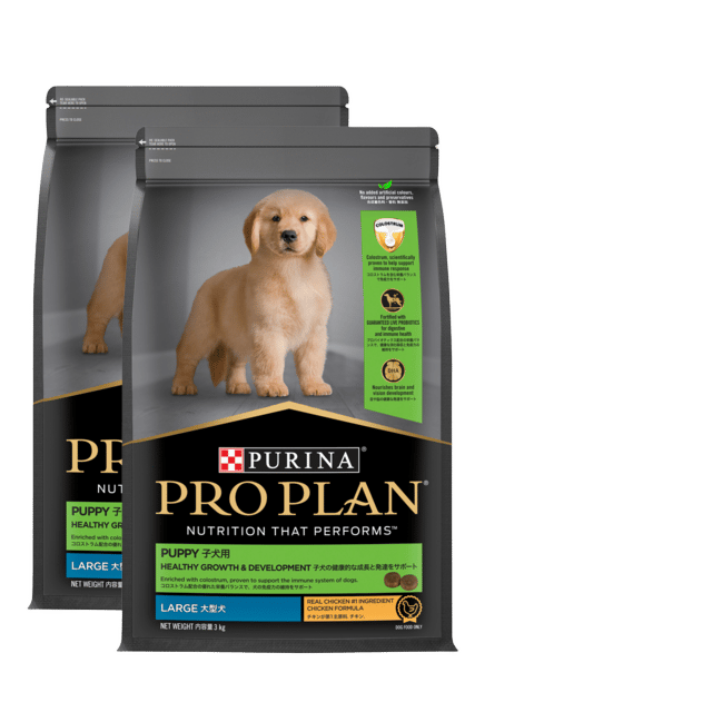 Pro Plan Puppy Large Breed Chicken Dry Dog Food - 6kg (2x 3kg Bags)