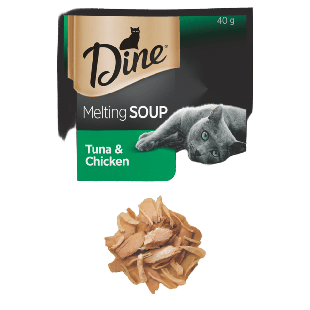 Dine Melting Soup Tuna & Chicken Wet Cat Food