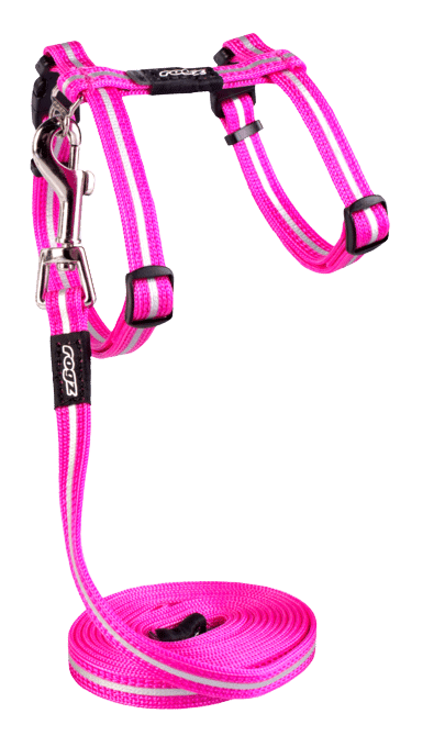 Rogz Alleycat Cat Harness & Lead Set - Pink, Small