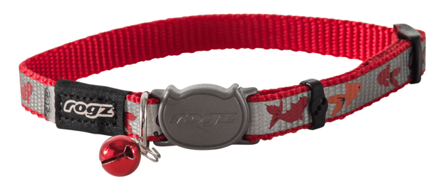 Rogz Reflectocat Safeloc Cat Collar - Red, Small