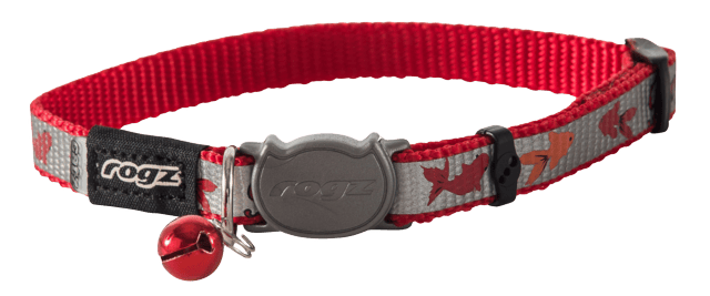 Rogz Reflectocat Safeloc Cat Collar - Red, Small