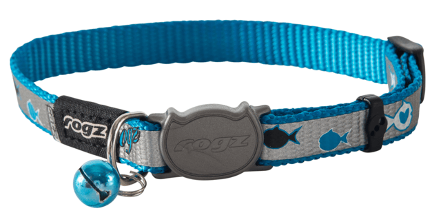 Rogz Reflectocat Safeloc Cat Collar - Blue, Small