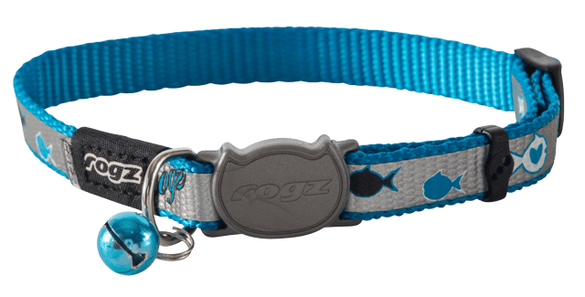 Rogz Reflectocat Safeloc Cat Collar - Blue, Small