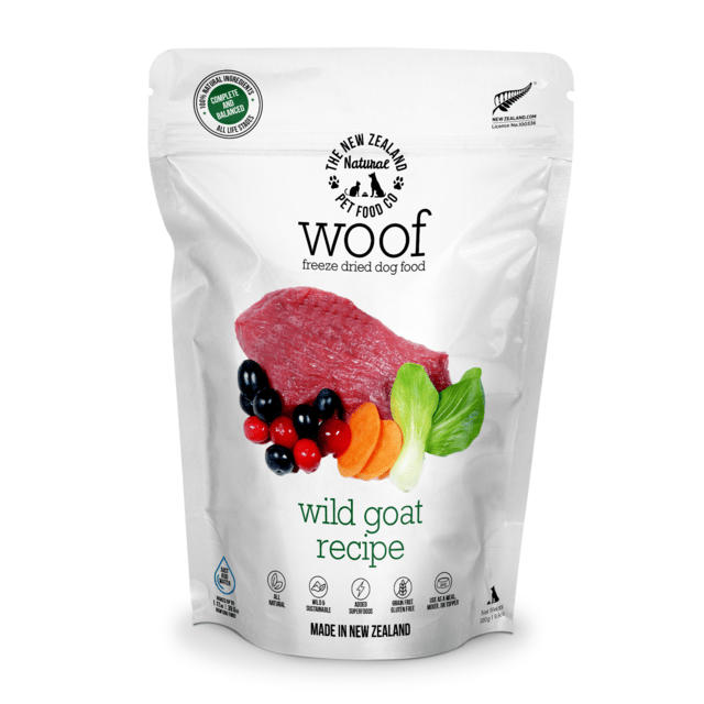 The NZ Natural PET Food Co Woof Wild Goat Freeze Dried Dog Food