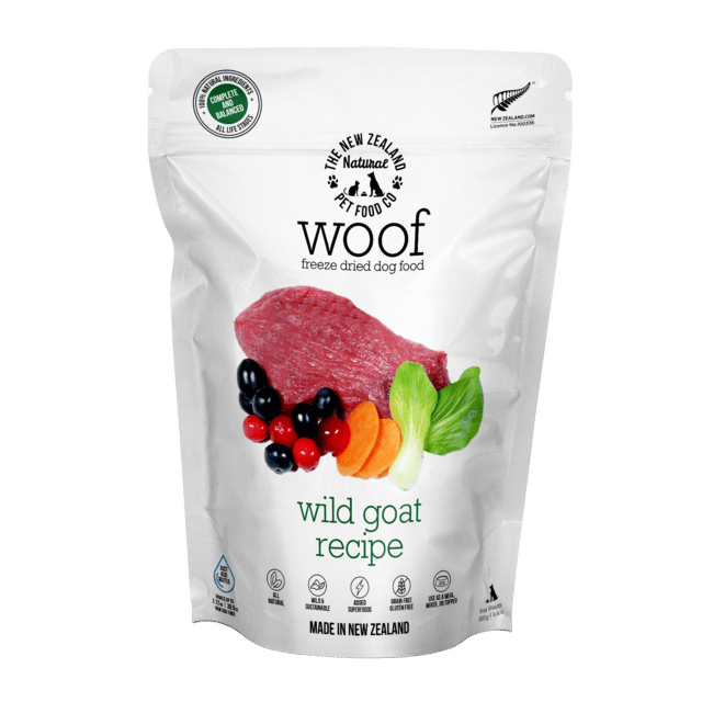 The NZ Natural PET Food Co Woof Wild Goat Freeze Dried Dog Food