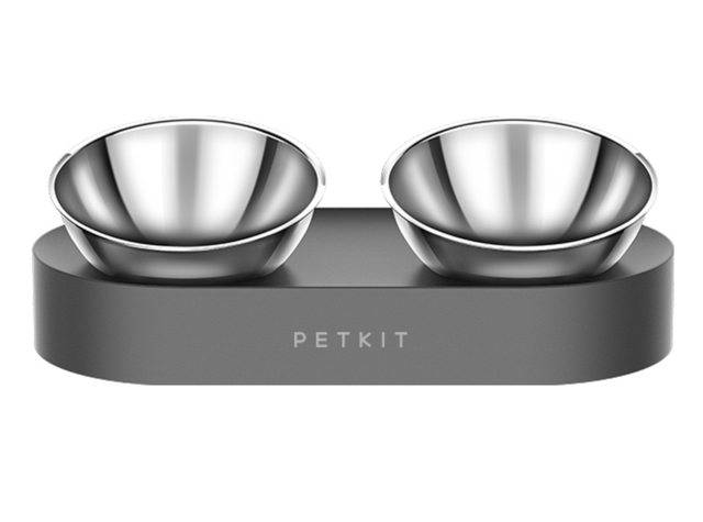 Petkit Fresh Nano Cat And Dog Adjustable Metal Dual Feeding Bowl - Black