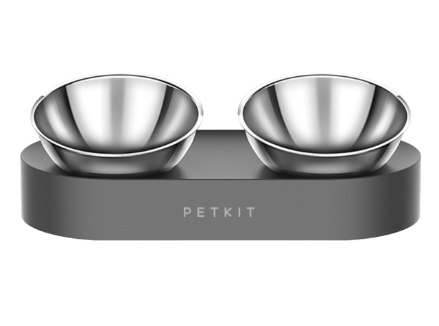 Petkit Fresh Nano Cat And Dog Adjustable Metal Dual Feeding Bowl - Black