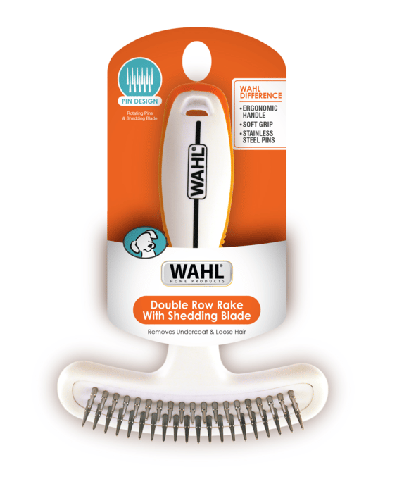 Wahl Double Row Dog Rake With Shedding Blade - Medium
