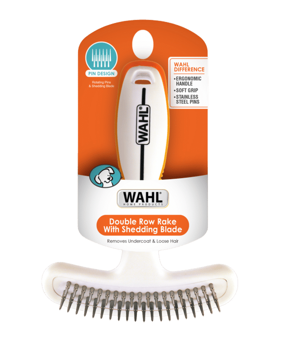Wahl Double Row Dog Rake With Shedding Blade - Medium