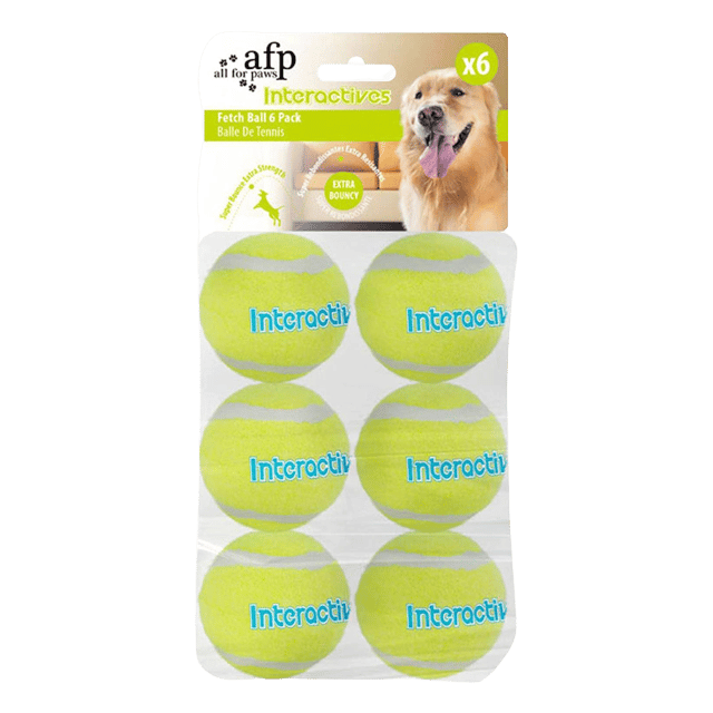All For Paws Interactive Fetch Balls Dog Toy - 6 Pack