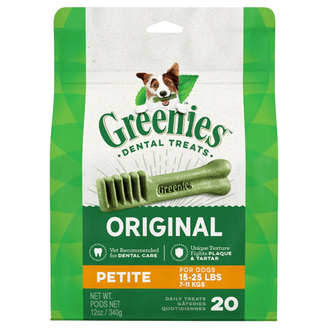 Greenies Original Dental Bulk Dog Treats - Petite 20 Pack