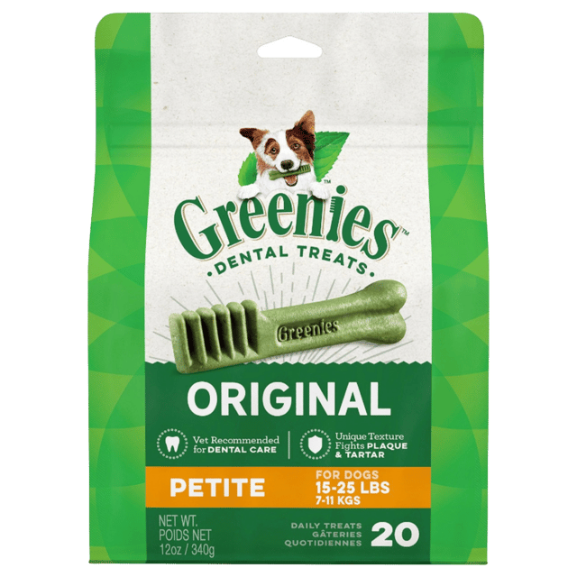 Greenies Original Dental Bulk Dog Treats - Petite 20 Pack