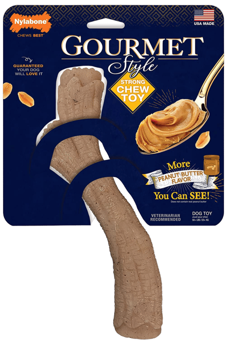 Nylabone Gourmet Style Strong Stick Peanut Butter Dog Chew Toy - Large