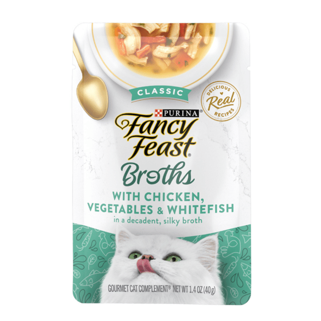Fancy Feast Broths Chicken Veggies & Whitefish Wet Cat Food
