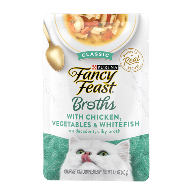 Fancy Feast Broths Chicken Veggies & Whitefish Wet Cat Food