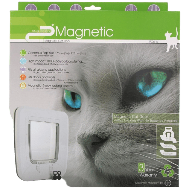 PET-Corp Universal Fitting Magnetic Cat Door - White
