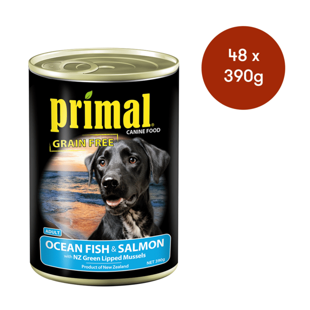 Primal Ocean Fish & Salmon Wet Dog Food - 390g X 48