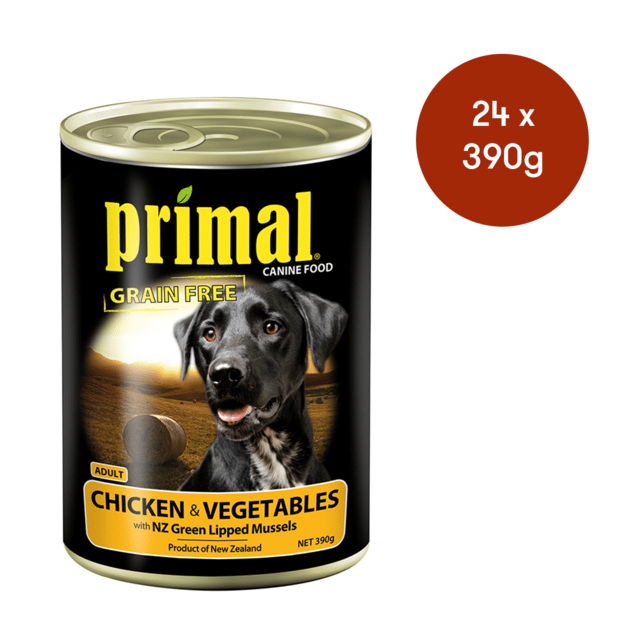 Primal Chicken & Vegetables Wet Dog Food - 390g X 24