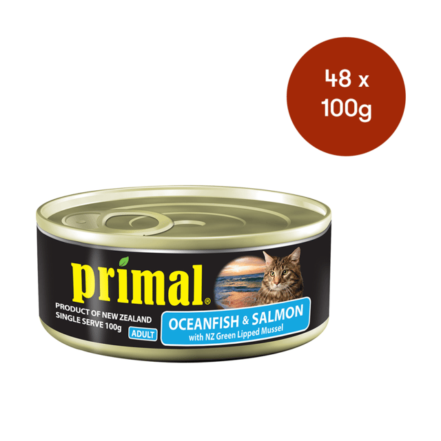 Primal Ocean Fish & Salmon Wet Cat Food - 100g X 48