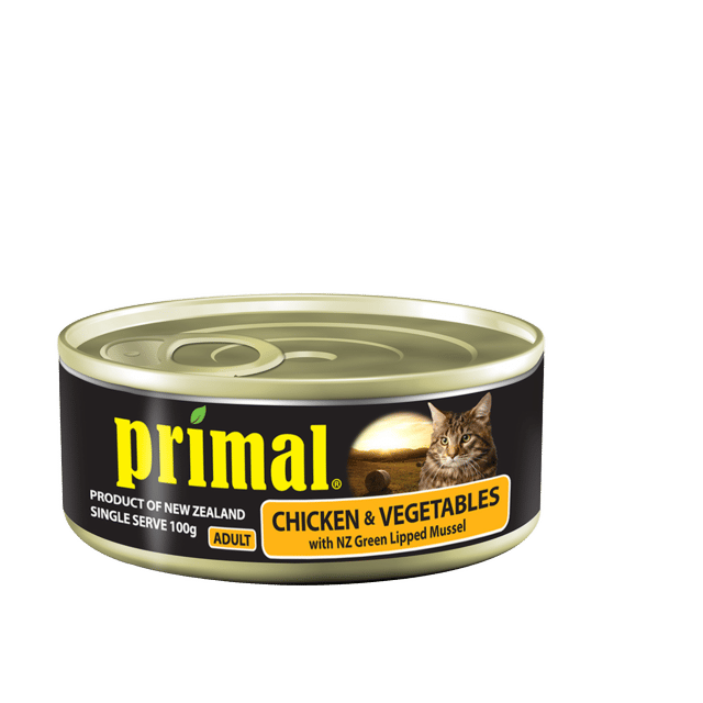 Primal Chicken & Vegetables Wet Cat Food - 100g X 12