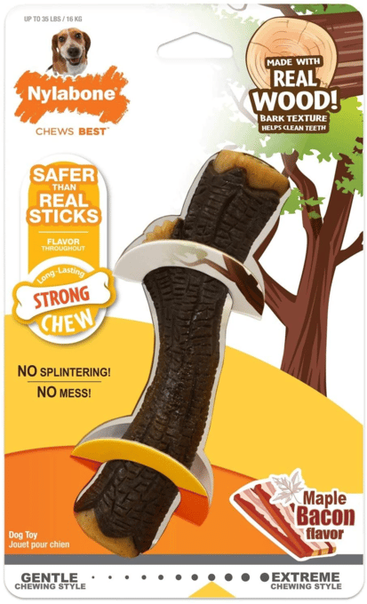 Nylabone Strong Chew Wood Stick Dog Chew Toy - Medium