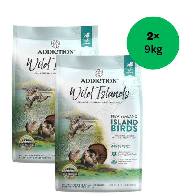 Addiction Wild Islands Island Birds Duck Turkey & Chicken Dry Dog Food - 18kg (2x 9kg Bags)