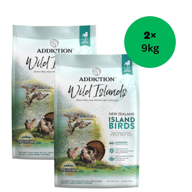 Addiction Wild Islands Island Birds Duck Turkey & Chicken Dry Dog Food - 18kg (2x 9kg Bags)