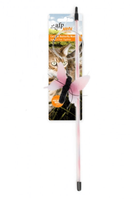 All For Paws Natural Instincts Cat Bait Butterfly Wand Cat Toy - Assorted Colours