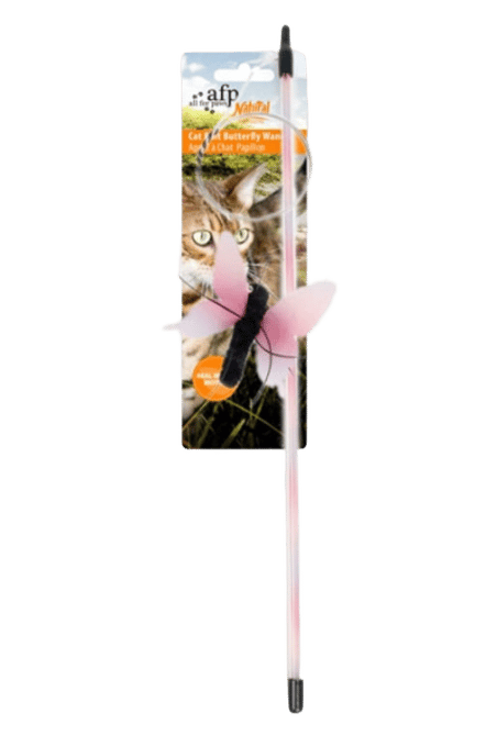 All For Paws Natural Instincts Cat Bait Butterfly Wand Cat Toy - Assorted Colours