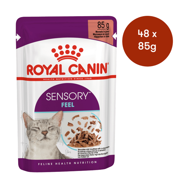 Royal Canin Sensory Feel In Gravy Wet Cat Food - 85g X 48