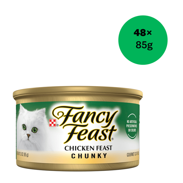 Fancy Feast Chunky Chicken Feast Wet Cat Food - 85g X 48