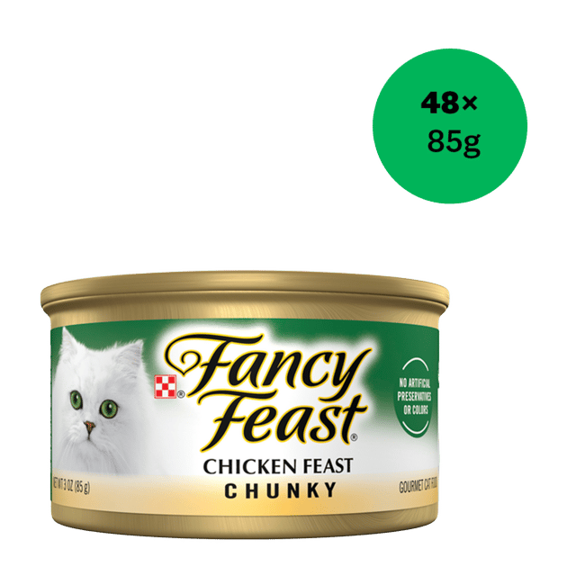 Fancy Feast Chunky Chicken Feast Wet Cat Food - 85g X 48