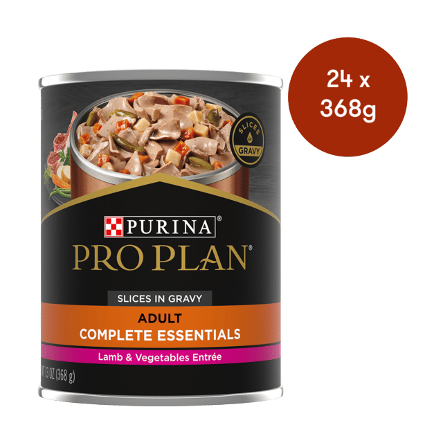 Pro Plan Adult Complete Essentials Lamb & Vegetable Wet Dog Food - 368g X 24