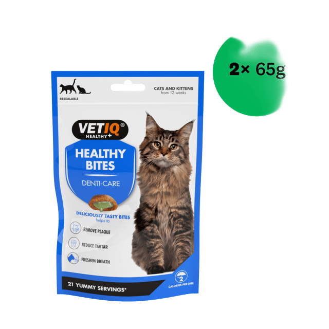 Vetiq Healthy Bites Breath & Dental Cat Treats - 130g (2 X 65g)